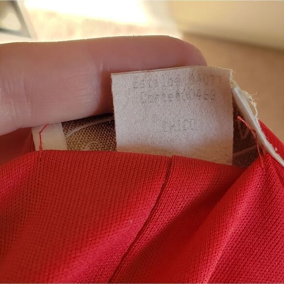 C'EST Bon red textured maxi dress short sleeves size small - Picture 4 of 16